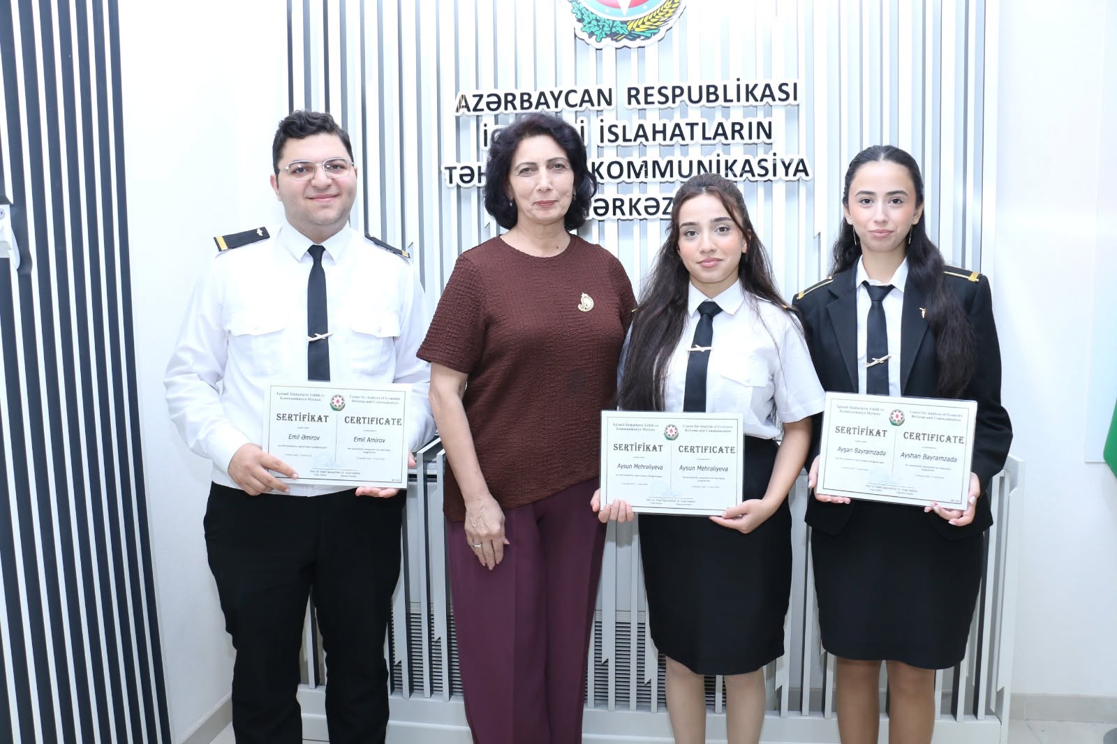 Certificates were presented to students who completed the internship program at CAERC