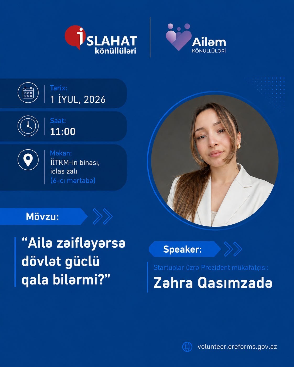“Ailə zəifləyərsə dövlət güclü qala bilərmi?” mövzunda görüş keçiriləcək