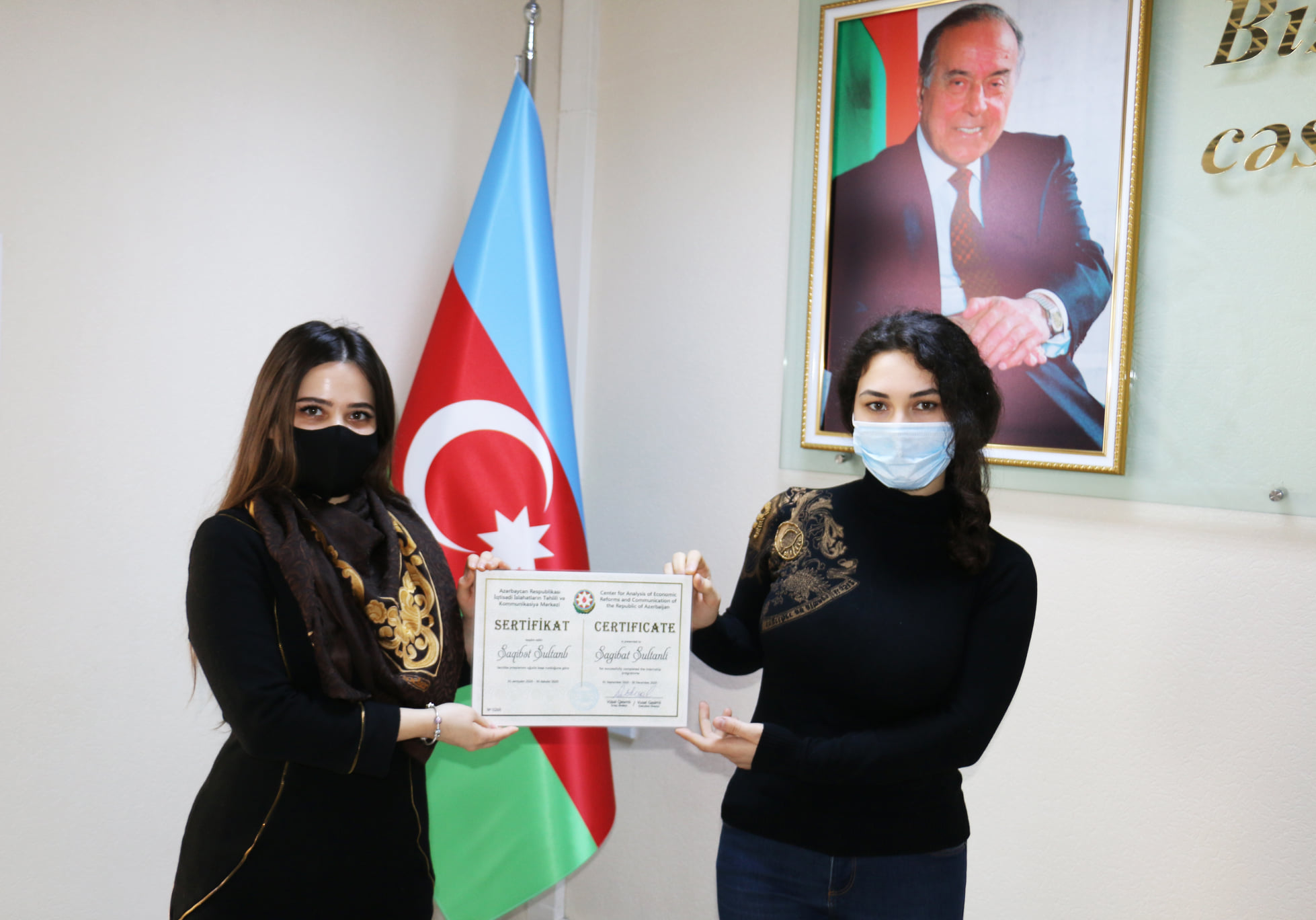 Sakina Agayeva and Sagibat Sultanli, volunteers of the Reform Volunteers Organization have completed their volunteer work