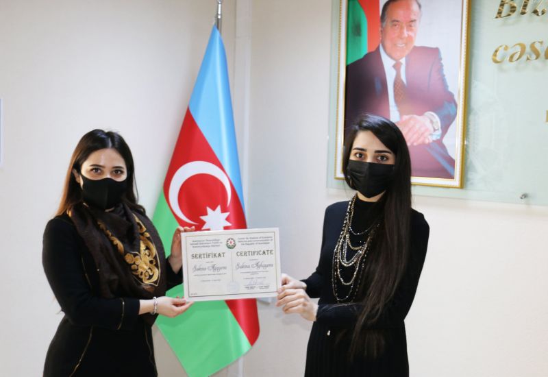 Sakina Agayeva and Sagibat Sultanli, volunteers of the Reform Volunteers Organization have completed their volunteer work